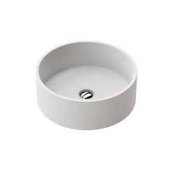 Lavabo Sobre Encimera Blanco Redondo