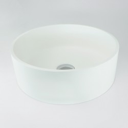Lavabo Sobre Encimera Blanco Redondo