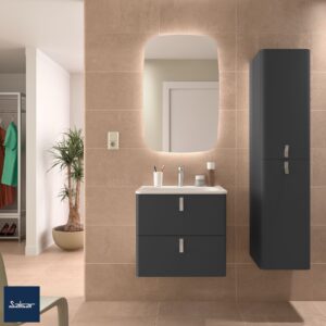 Mueble de Baño Uniq 60 2 Cajones Antracita Mate